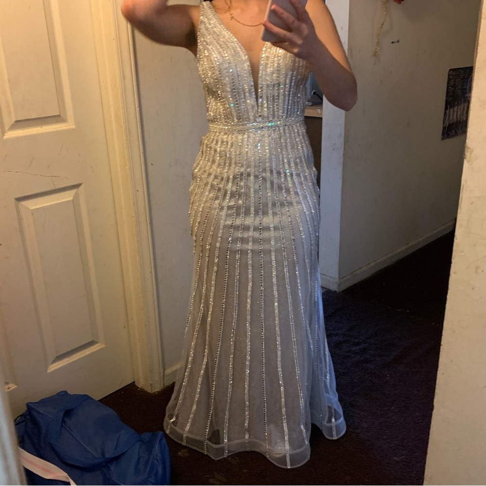 Elegant Beaded Evening Gown
